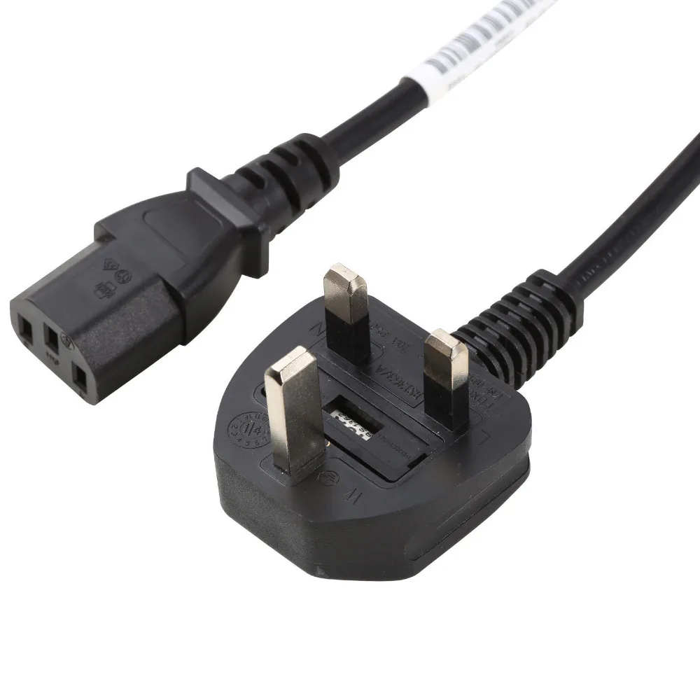 6 Feet UK Style Replacement AC Power Wall Cord Cable Plug For Laptop
