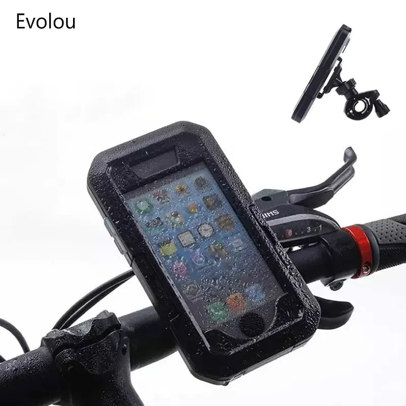 Bike Phone Holder for Iphone 8 7 6s Plus SE Waterproof Bag Motorcycle Handlebar Phone Holder for Iphone 5s 8 Plus Stand Cover