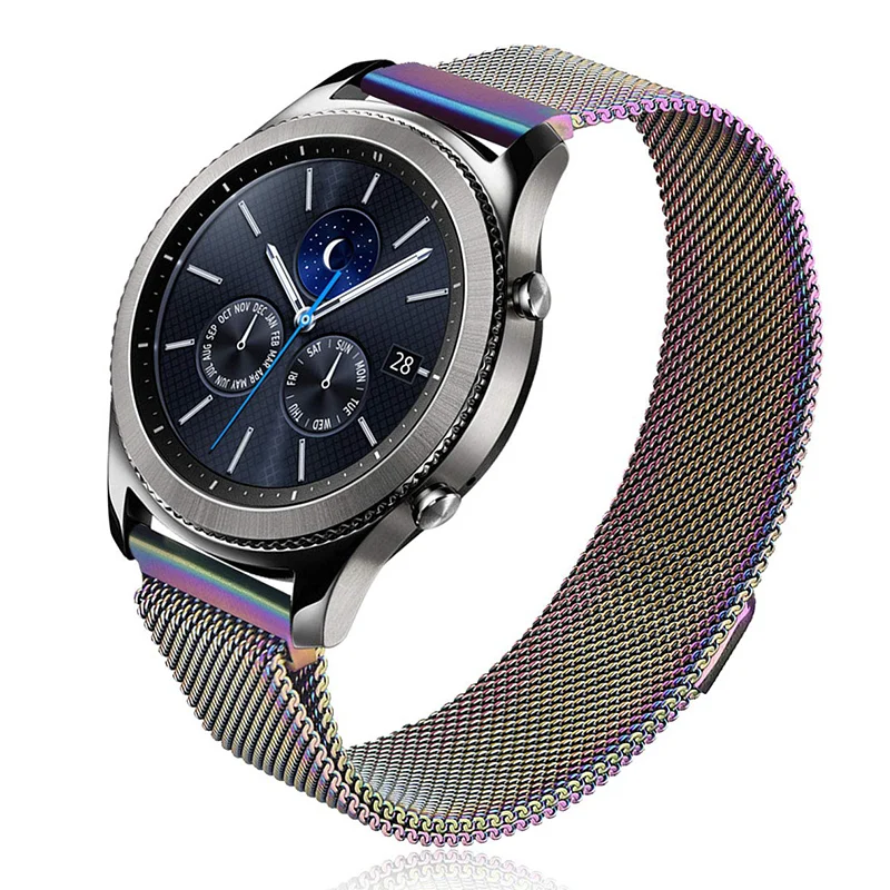 

22mm Milanese loop strap For Samsung Gear S3 smart watch Magnetic buckle adjusted size Samsung Gear S3 strap Quick installation