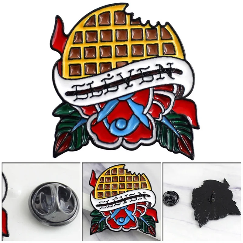 Waffle Rose Pin Insignia Broche Lote