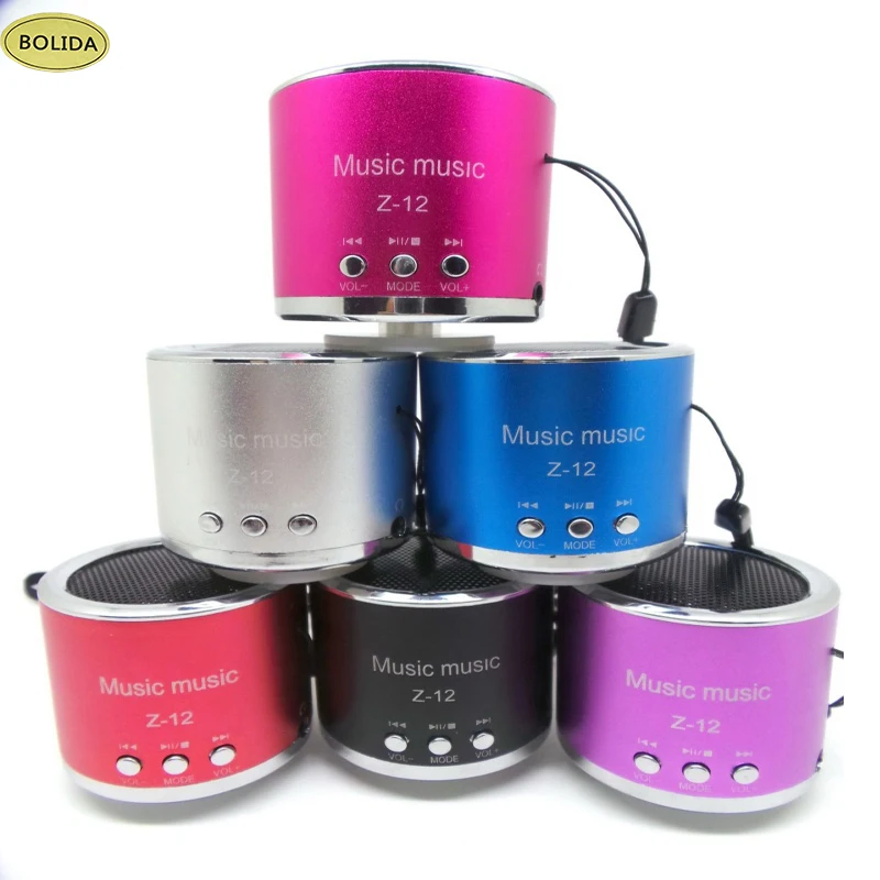 Bolida портативный динамик FM Z12 мини сабвуфер музыка колонки Поддержка USB Micro SD карта