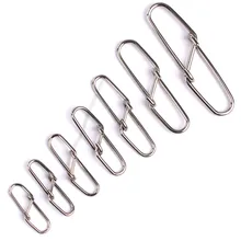 50/сумка из нержавеющей стали быстрый замок Пряжка твердое кольцо безопасный Быстрый рыболовный инструмент разъем Pesca рыболовные снасти, крючки