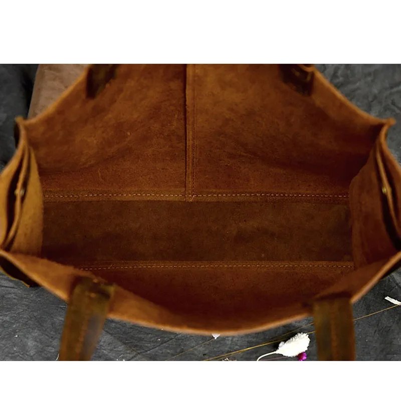 AETOO RClassic European and American style handmade leather tote bag men and women handbag large leather shopping bag