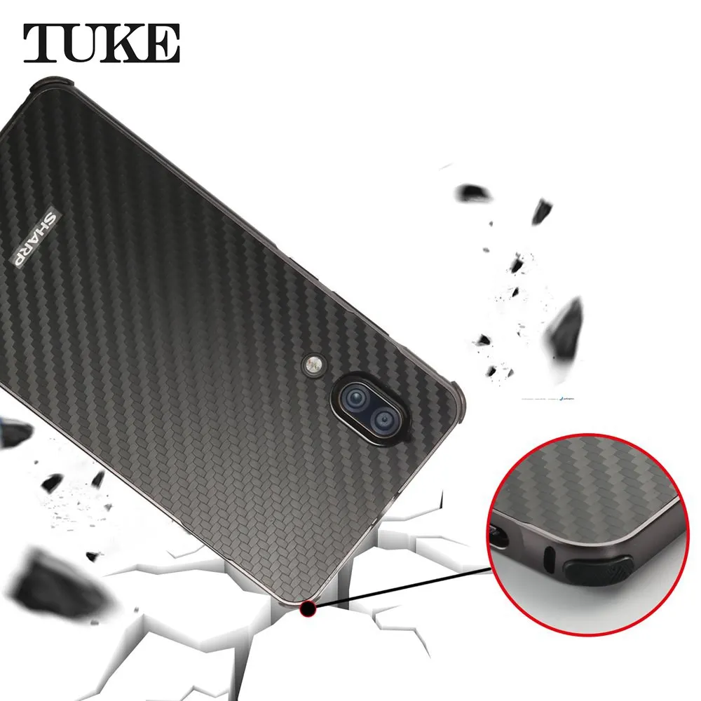 TUKE для SHARP AQUOS S2 Para Coque металлический алюминиевый бампер+ матовый чехол 2 в 1 из углеродного волокна для Xiaomi MI6 Funda