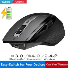 Новый Rapoo MT750S перезаряжаемый многорежимный беспроводной переключатель мыши между Bluetooth 3,0/4,0 и 2,4G для четырех для подключения к устройствам