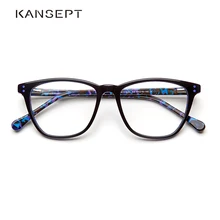 Ацетатные женские оправы для очков Оптические ясные модные прозрачные для женщин Оптические оправы заклепкой фиолетовый