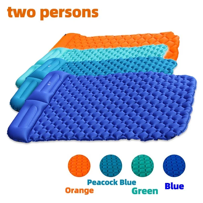 Double inflatable bed tent outdoor camping hiking fishing mat with pillow beach mat indoor and outdoor furniture rest mattress