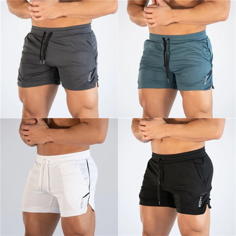Летние Новые мужские шорты для бега, фитнеса, модные повседневные спортивные штаны для тренировок, бодибилдинга, дышащие быстросохнущие пляжные шорты