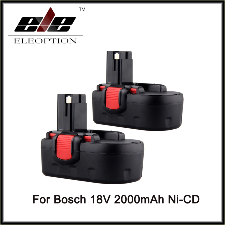 

2 pcs Eleoption 2000mAH 2.0Ah 18V 18 Volt Rechargeable Power Tool Battery for Bosch BAT180 BAT181 BAT025 BAT026 BAT160 BAT189