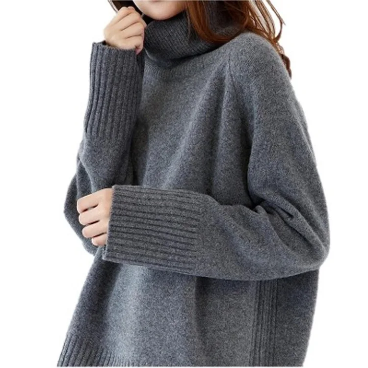 

Korean Cashmere Sweater Version of the Fall And Winter Net Red Ins Ultra-Fire Thick Cotton the Whole Cotton Thread Lazy Loose Pu