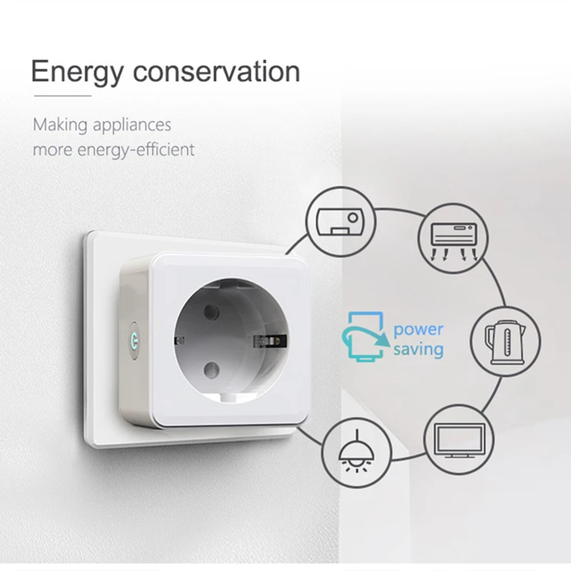 

Konke EU Standard Timer WIFI Socket Plug Outlet Smart Remote Wireless Controls for iphone Android Remote Control Type F