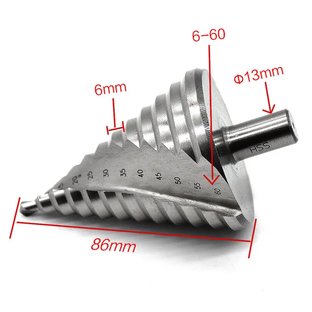 6-60MM-HSS-4241-Spiral-Flute-Step-Drill-Bit-12-Steps-13mm-Shank-Increment-Steel-Step.jpg_640x640