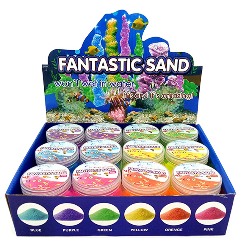 

2019 DIY Not Wet Magic Sand Non-Toxic Handmade Toys Children Education Toys Novelty Color Magic Space Sand Funny Boys Girls Toys
