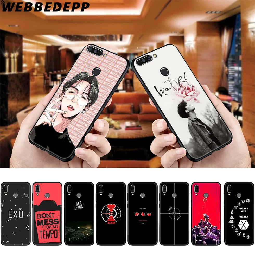 

WEBBEDEPP Exo Bands K Pop Soft Case for Huawei P8 P9 P10 P20 P30 Lite Pro P Smart Z Plus 2019 Y6 Prime 2018 2017 Lite Mini
