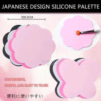

1bag/lot Silicone Paint Palette Mixing Plate Nail Art Tools Manicure Artist Painting washable stamping pad