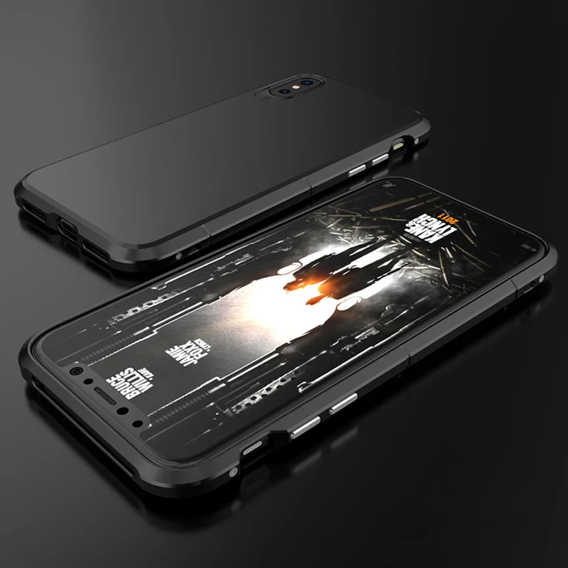 Роскошный Твердый матовый пластик PC металлический Броня чехол для iPhone XS XR X 8 7 6 S