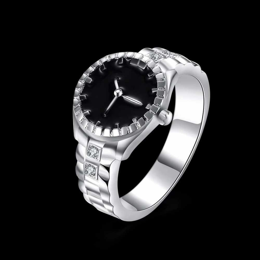 Новое кольцо из стерлингового серебра 925 пробы с черной эмалью изысканное украшение на свадьбу для женщин Anel Feminino