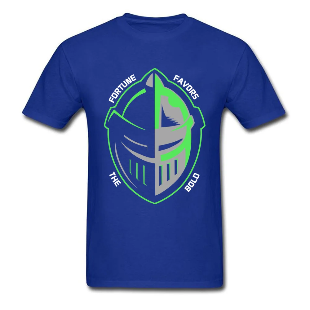 Fortune Favors The Bold 100% Cotton T-shirts for Men Short Sleeve Tops Tees Coupons NEW YEAR DAY Crewneck Tops T Shirt Normal Fortune Favors The Bold blue