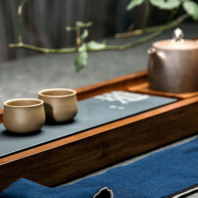 [Ян горы] китайский творческий Zong Bamboo уцзиньская камень чайный поднос медитации бамбука чай продаваемых моделей