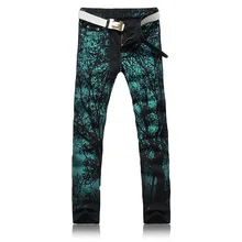 Новинка года черно-белой печати Джинсы для женщин Для мужчин хлопок Брендовая Дизайнерская обувь Для мужчин S печатных Джинсы для женщин Slim Fit Denim Для мужчин S Джинсы для женщин джоггеры Штаны