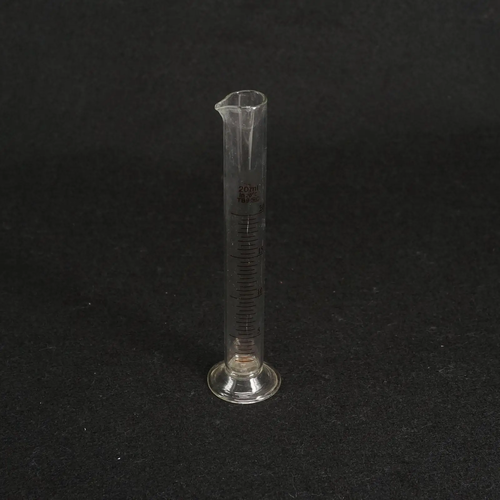20ml Lab Glass Graduated Measuring Cylinder 110mm Height With Spout