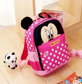 

New Cartoon Mickey children backpacks Minnie kids kindergarten backpack school bags Boys Girls Satchel Free Shipping