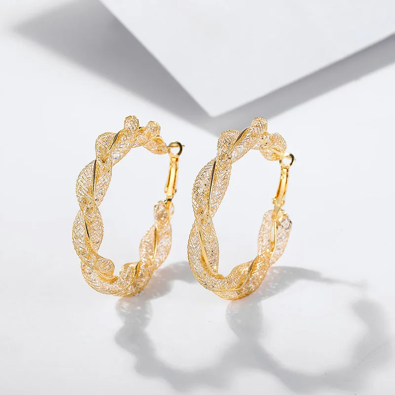 

2019 New Simple Earrings Popular Wild Personality Round Lady Geometric Exaggerated Oversized Circle Earrings