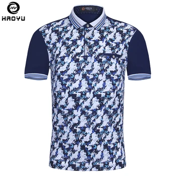 

Brand New Men Polo Homme Slim Fashion Pattern Printing Summer Short Sleeve Mercerized Cotton Camisa Polo Shirt Men Plus Size