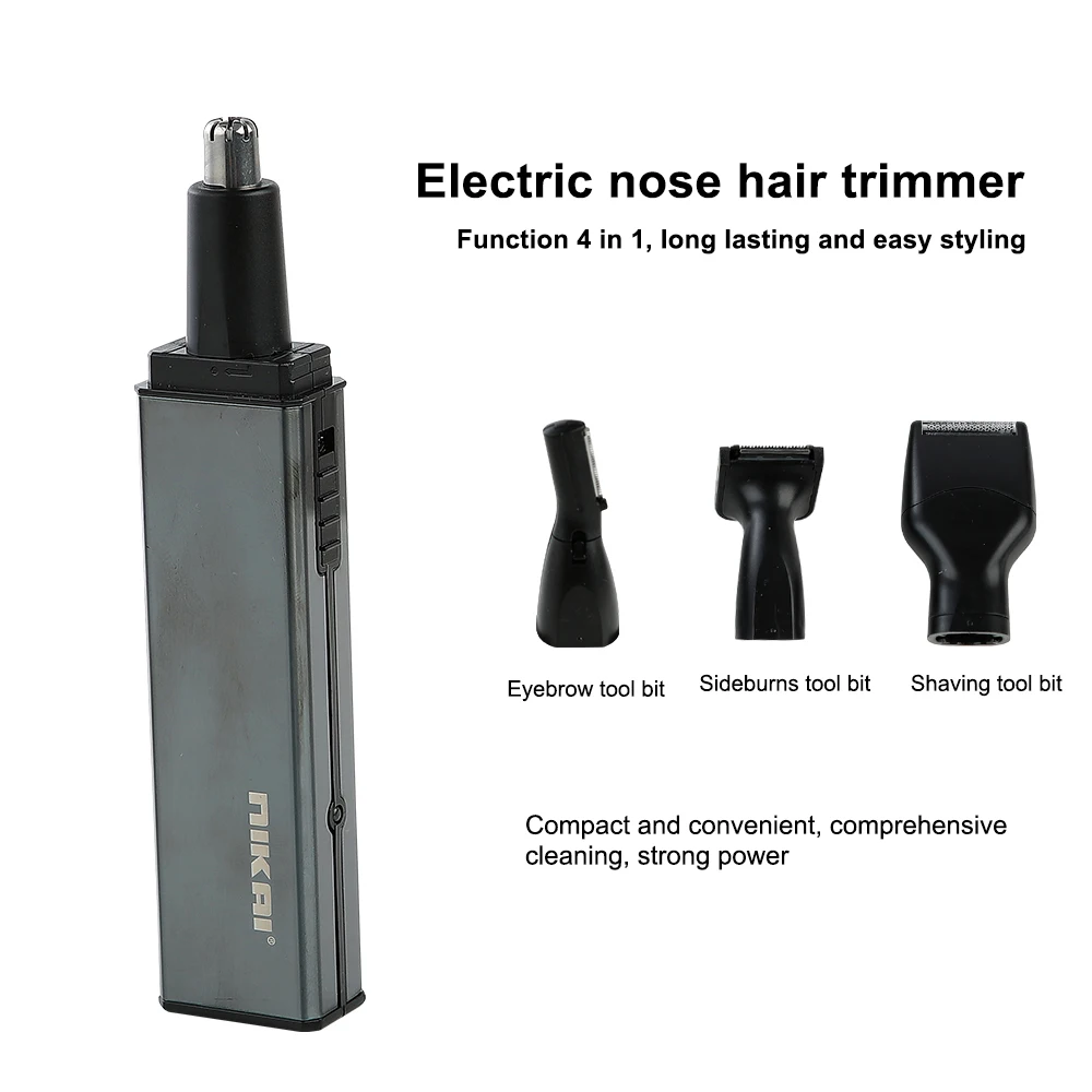 NIKAI многофункциональная электробритва для удаления волос в носу ухо FaceTrimmer 4-в-1 минибритва бритья бакенбардов и корректировка бровей комплект