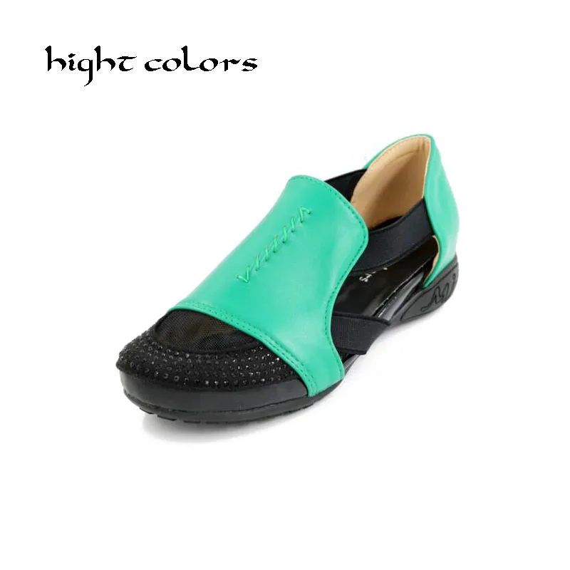 

Women Sandals Female Rhinestone Cutout Elevator Fashion Patchwork Spring Summer Sandal Sapato Feminino Plus Size Shoes 40 - 41