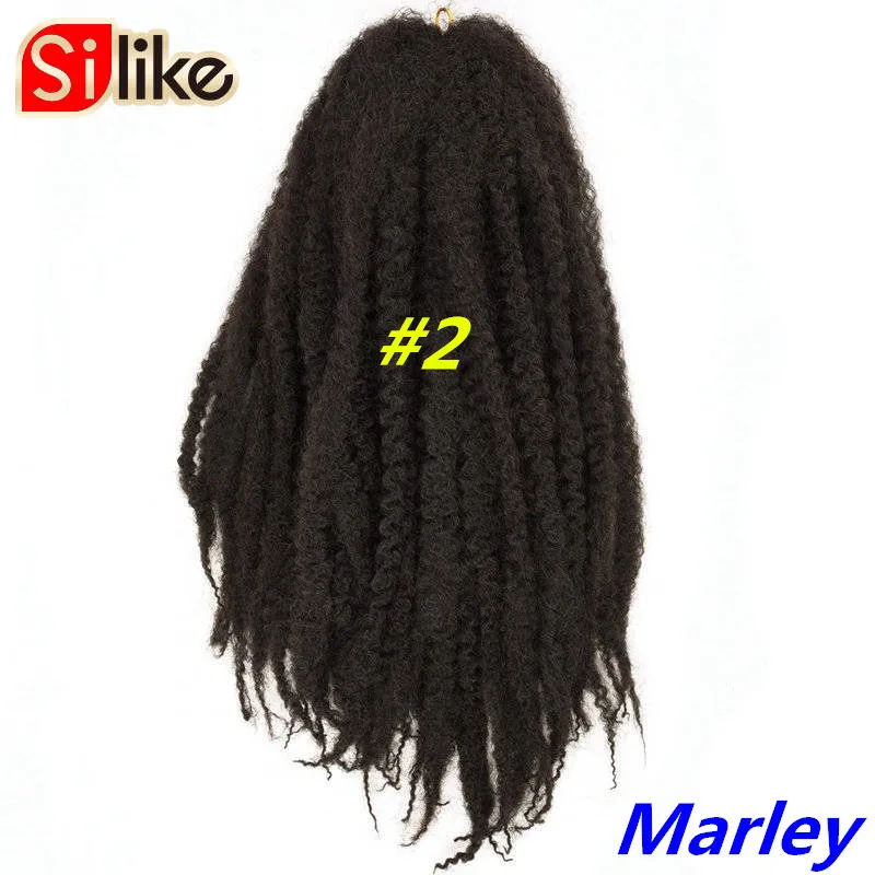 Вязаные крючком волосы Marley 10 цветов мягкие афро твист 18 дюймов вязание