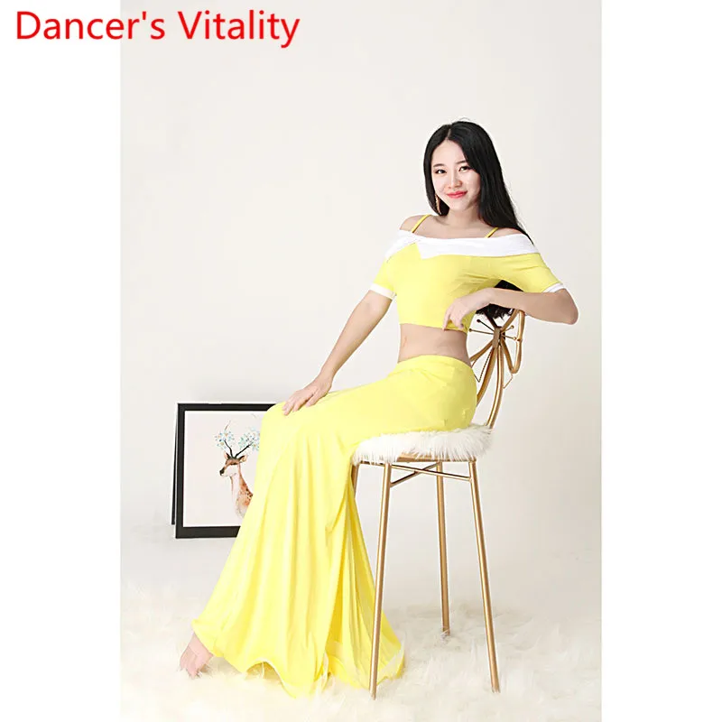 

Women Belly Indian Oriental Dance Performance Costume 2019 New Top Skirt Sets Slap-up Modal Sexy Beginners Girls Practice Clothe