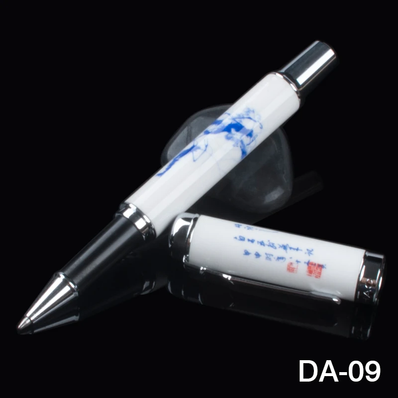 Шариковая ручка Jinhao 950 синий и белый фарфор дракон настоящая керамика|pen blue|white penpen