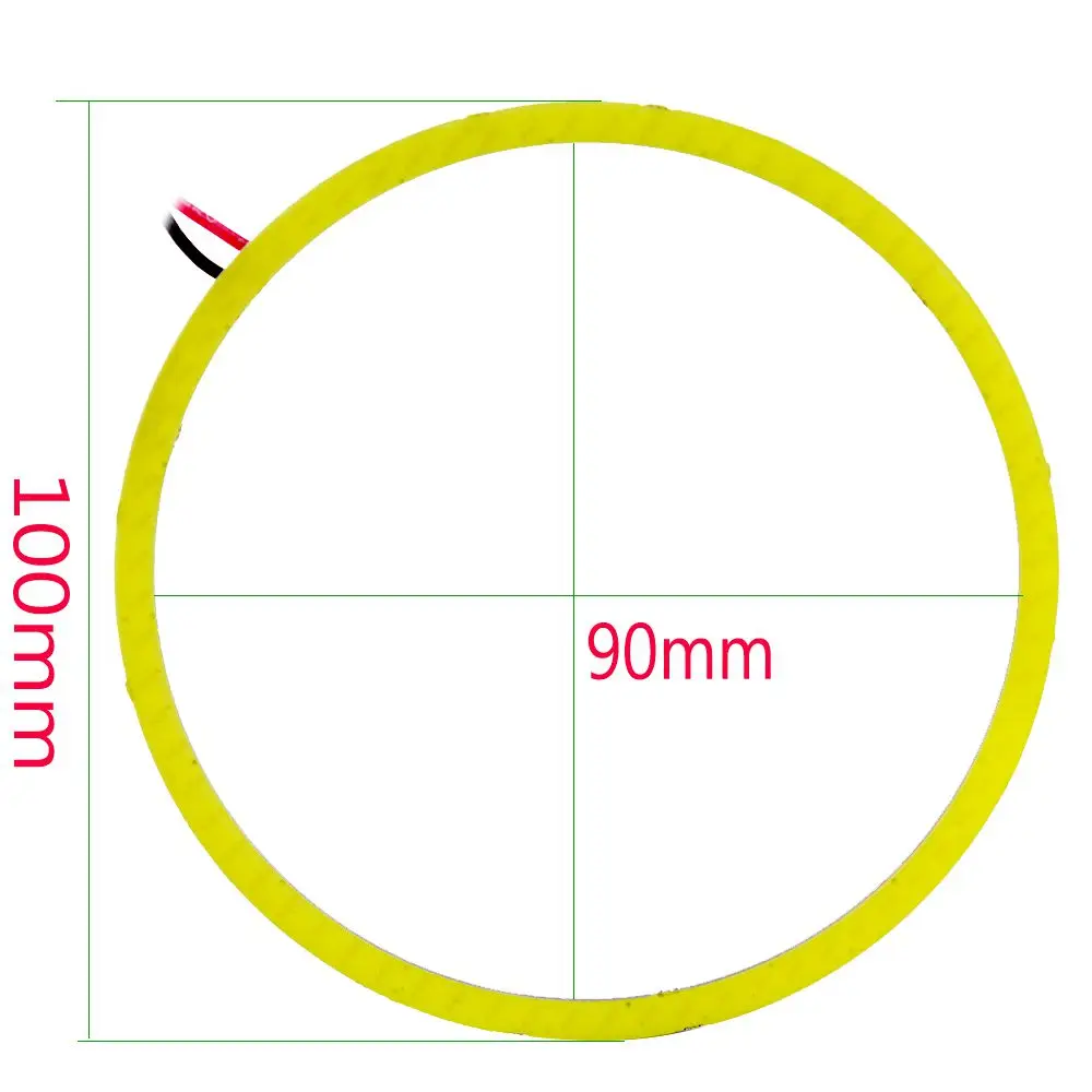 4 шт.(2 пары) 60 мм 70 мм 80 мм 90 мм 100 мм 110 мм 120 мм 12 В 24 В COB ангельские глазки светодиодный кольцевые светодиодные огни гало Автомобильная сигнальная фара лампы
