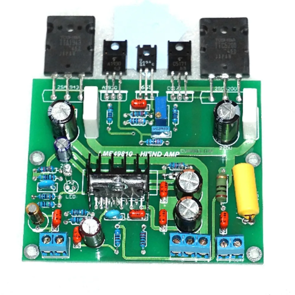 

LME49810 100W Mono 8ohm Amplifier Finished Board w/ TTA1943 TTC5200 Tube LJM