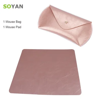 

High-quality Slim Microfiber PU Leather Mouse Pad and Mouse Case For Apple Macbook Magic Mouse 1st & 2nd Gen