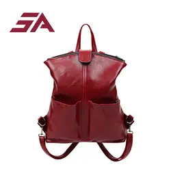 SA 2018 Новый Для женщин рюкзак высокое качество из искусственной кожи Mochila Escolar школьные сумки для подростков девочек топ-ручка большой