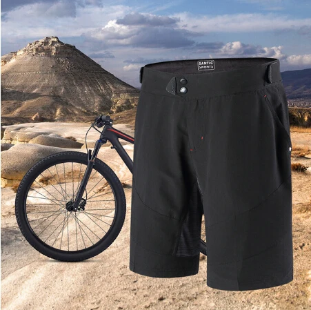 

Santic Pro Mens Cycling Shorts Black MTB Shorts Fietsbroek Downhill Bike Culotte Ciclismo Hombre M7C05088