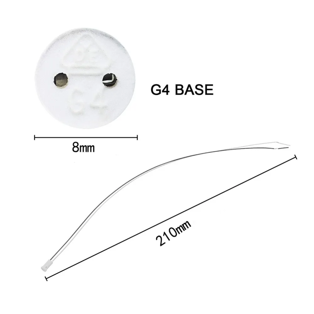 10 шт./лот G4 лампа база держатель лампы керамический разъем с кабелем для G4 светодиодный галогенный светильник