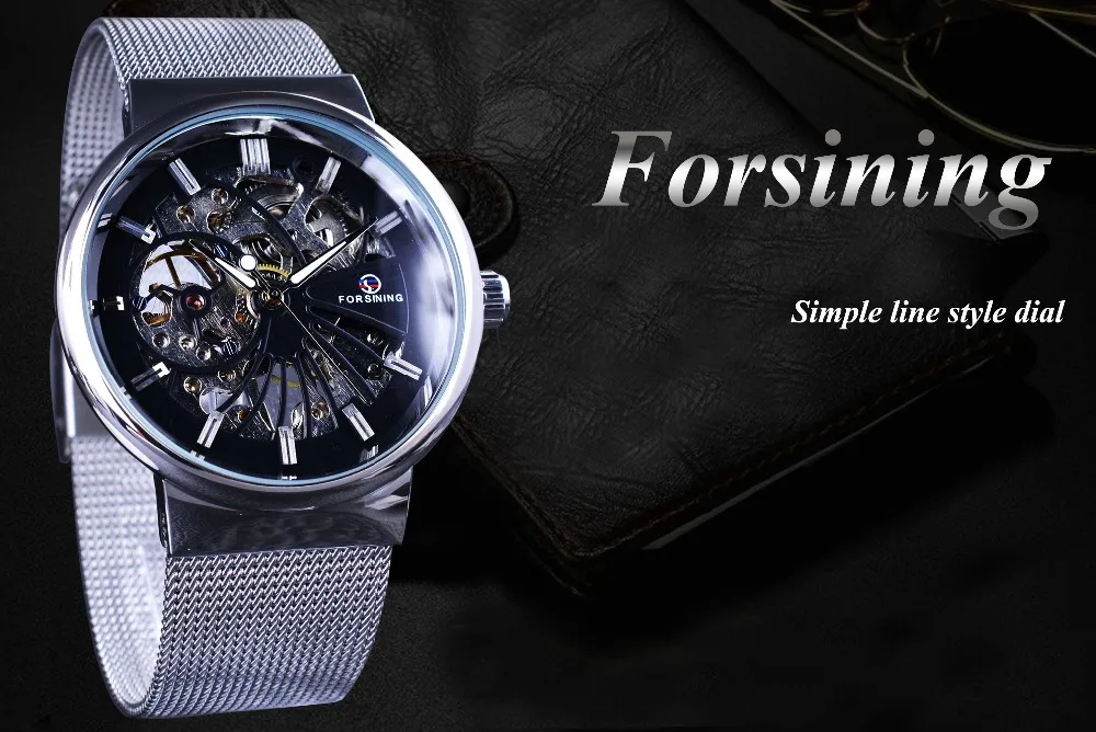 Forsining Casual Unisex Design Tourbillon Watch