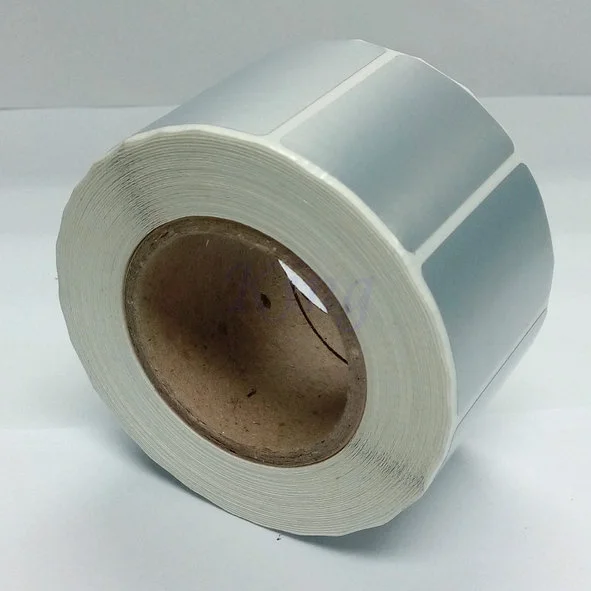 Silver PET Label Sticker 30 x 25mm Silver Sticker PET Label Waterproof Tear resistant Oilproof Barcode 800 Pieces/Roll