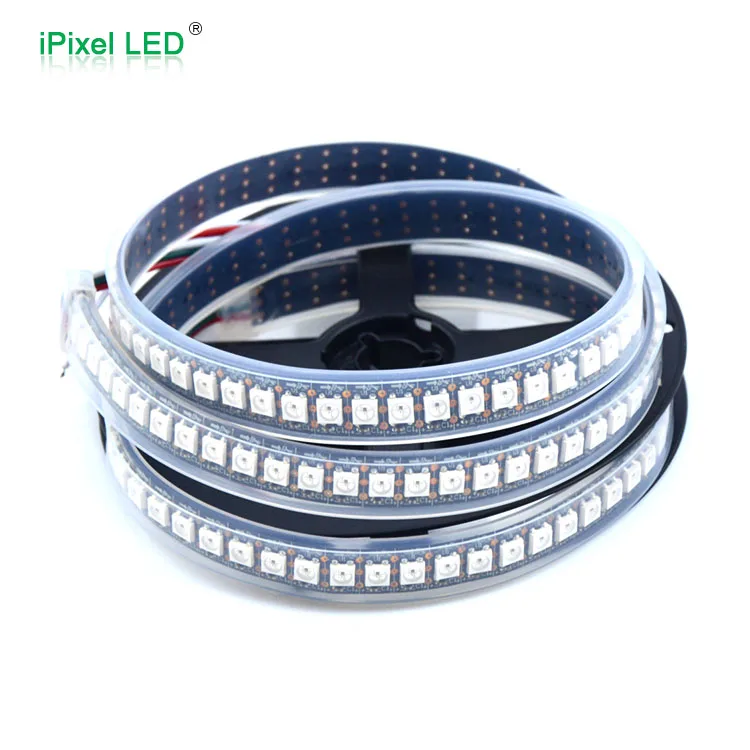 Tri-Цвет ws2812 ws2812b smd 5050 144 гибкая светодиодная лента Цвет изменение