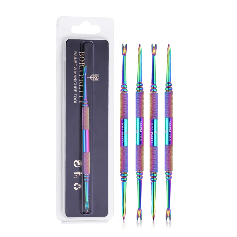 

BORN PRETTY Double-ended Dead Skin Trimmer Fork Cuticle Remover Manicure Tips Cleaning Tool Nail Art Accessories