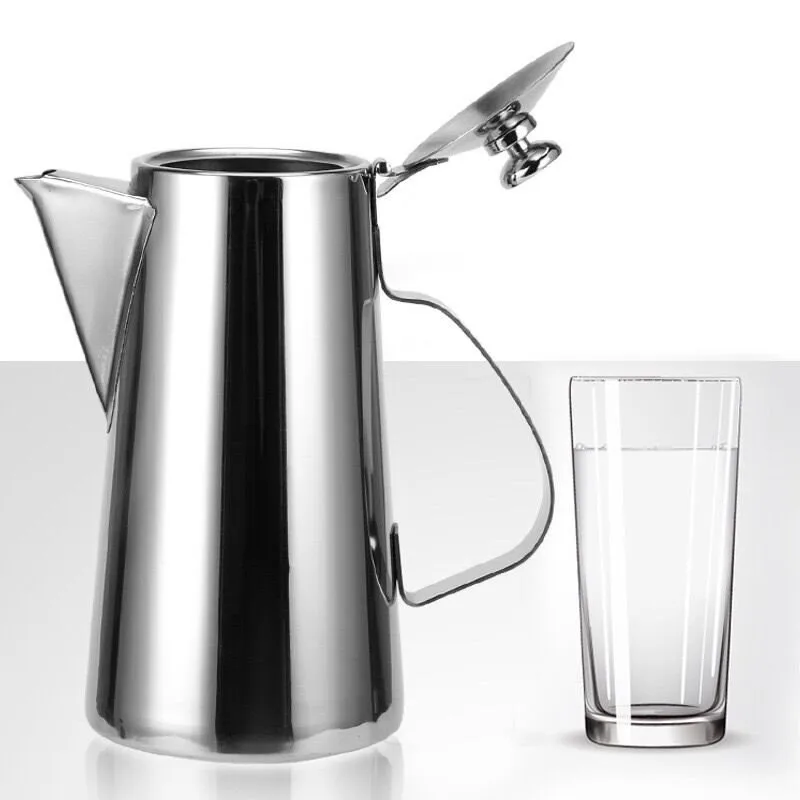 

2019 New Large Capacity Stainless steel water kettle office family Espresso latte container pitchers Cappuccino coffee tea pog