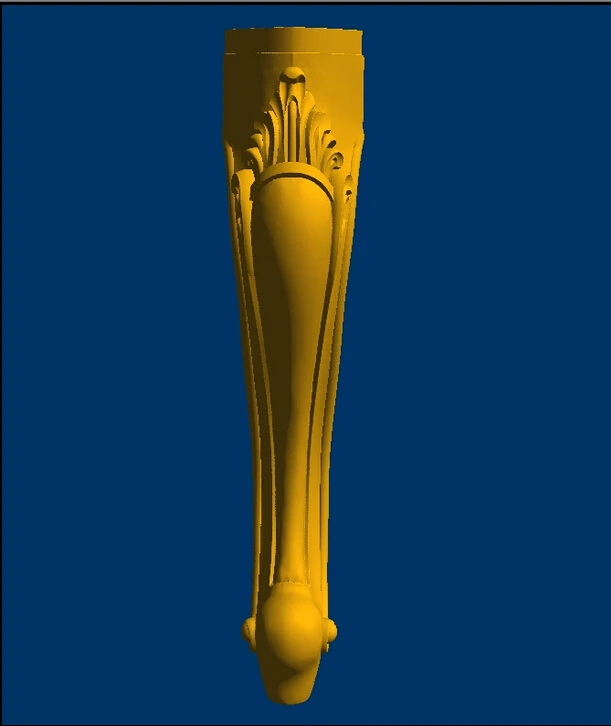 Высокое качество 3D модель рельеф в формате STL резной стол с ЧПУ/ножка для мебели
