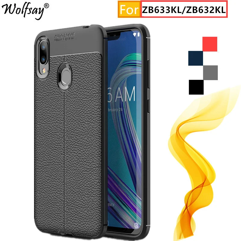 

Asus Zenfone Max M2 ZB633KL Case X01BDA Rugged Lichee Style Housings Bumper Silicone Back Cover For Asus Zenfone Max M2 ZB633KL