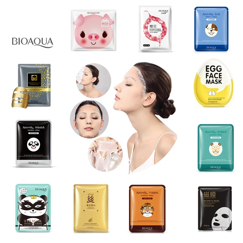 

BIOAQUA Skin Care Plant Facial Mask Moisturizing Oil Control Blackhead Remover Wrapped Mask Face Mask Face Care