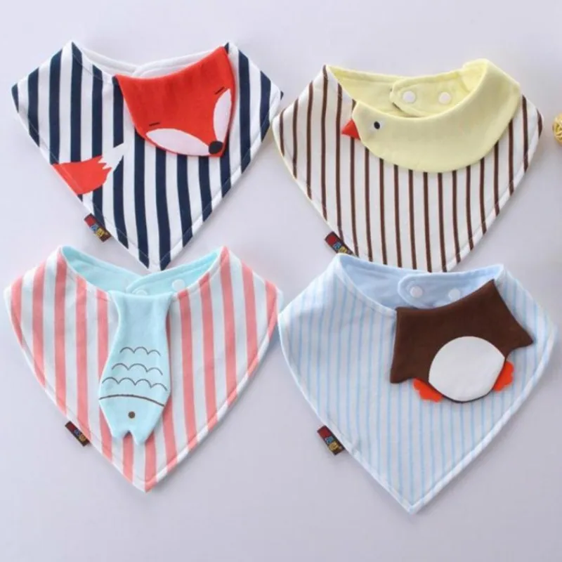 

26*31cm Cute Baby Bibs Cotton Bandana Bibs Soft Triangle Towel Feeding Baby Newborn Burp Cloths Cartoon Baby Girls Boys Stuff
