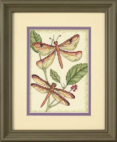 

Free Delivery Top Quality Lovely Counted Cross Stitch Kit Dragonfly Duo Dim 65029