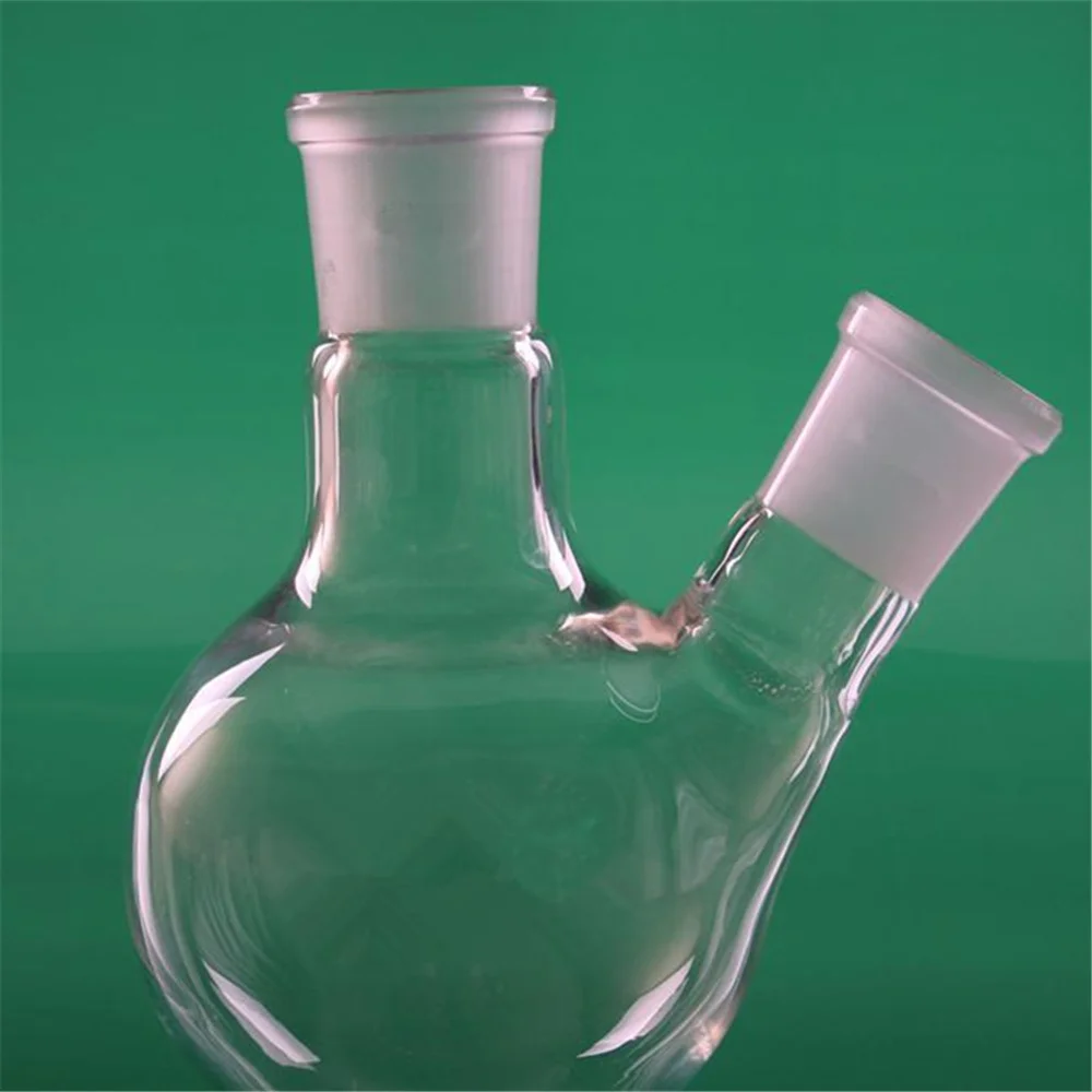 5000ml,24/29,2 neck,Round bottom Glass flask,Lab Boiling Flasks,Double